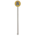 6" Round Plastic Drink Stirrer - White